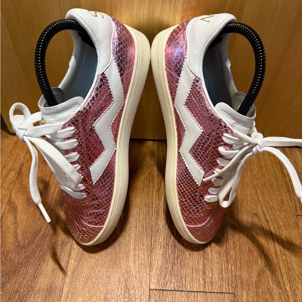 Stuart Weitzman Stylish Pink and White Women's Sneakers